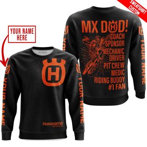 Custom name BraapGirls MX DAD – PERSONALISED GIFTS FOR CHILDREN & ADULTS – HUSQVARNA – BLACK ORANGE Brands for motocross girls and dirt bike riders - Brands ...