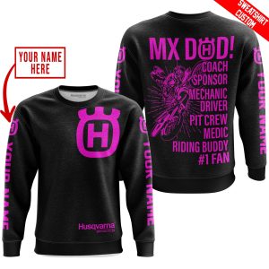Custom name BraapGirls MX DAD – PERSONALISED GIFTS FOR CHILDREN & ADULTS – HUSQVARNA – BLACK PINK Brands for motocross girls and dirt bike riders - Brands vi...