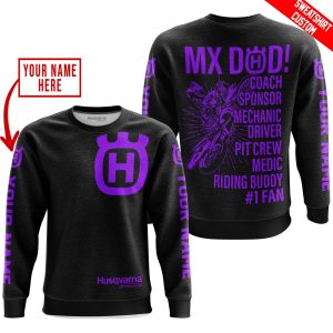 Custom name BraapGirls MX DAD – PERSONALISED GIFTS FOR CHILDREN & ADULTS – HUSQVARNA – BLACK PURPLE Brands for motocross girls and dirt bike riders - Brands ...