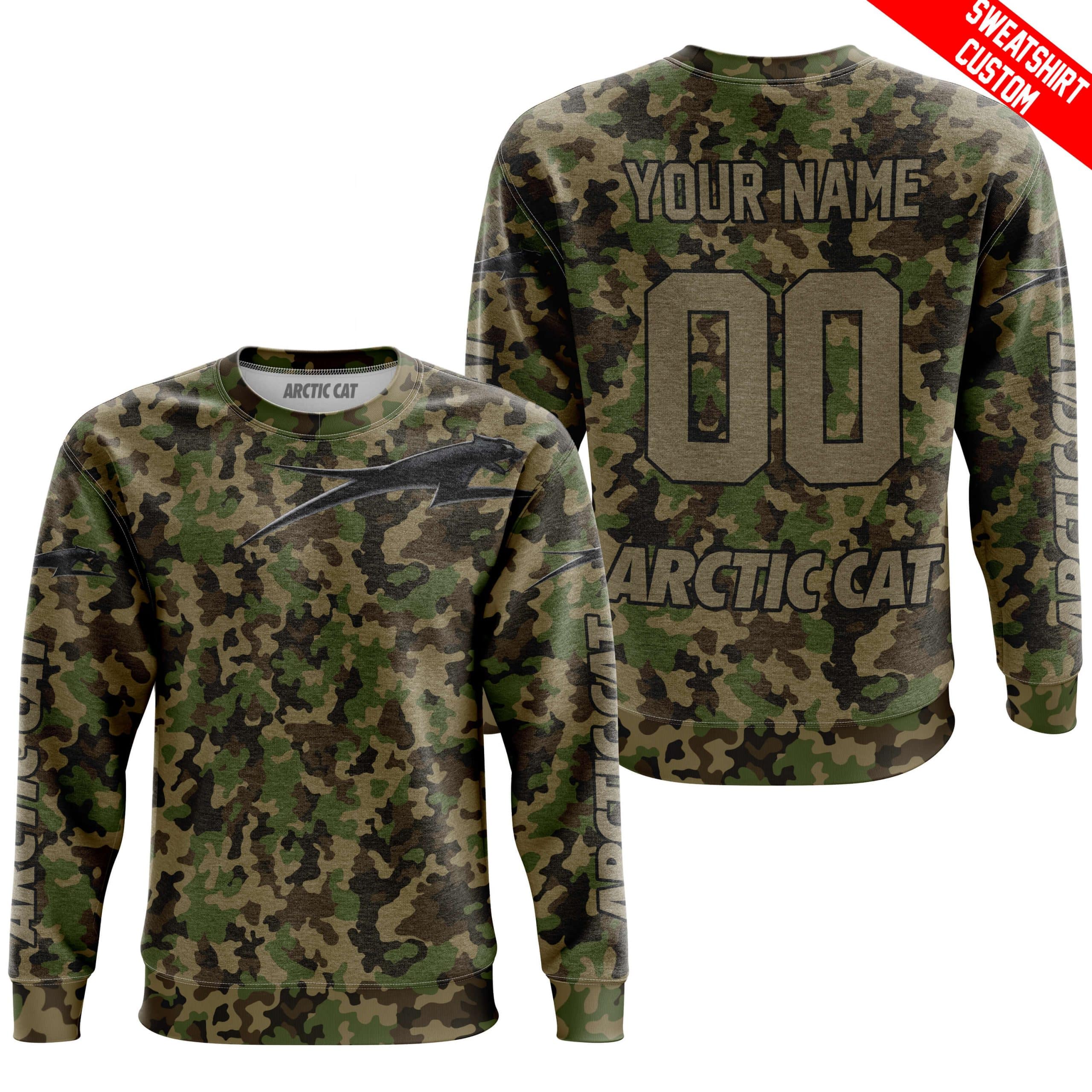 LIMITED EDITION PRODUCTS - US ARMY V3 - ARCTIC-CAT RACING - CUSTOM NAME view 4