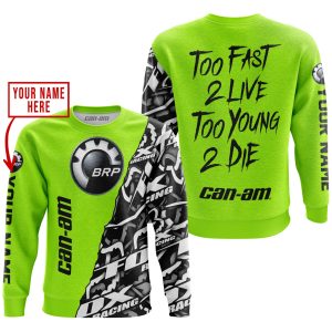 Custom name BraapGirls TOO FAST TO LIVE TOO YOUNG TO DIE – LIMITED EDITION – CUSTOM NAME – CAN AM – NEON Brands for motocross girls and dirt bike riders - Br...