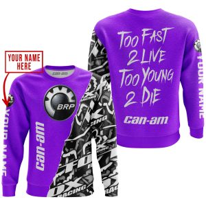 Custom name BraapGirls TOO FAST TO LIVE TOO YOUNG TO DIE – LIMITED EDITION – CUSTOM NAME – CAN AM – PURPLE Brands for motocross girls and dirt bike riders - ...