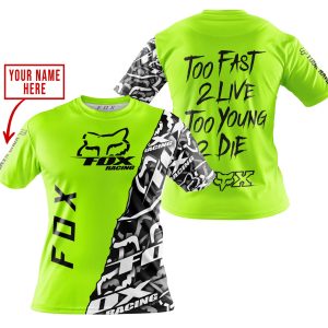 Custom name BraapGirls TOO FAST TO LIVE TOO YOUNG TO DIE – LIMITED EDITION – CUSTOM NAME – FOX RACING – NEON Brands for motocross girls and dirt bike riders ...