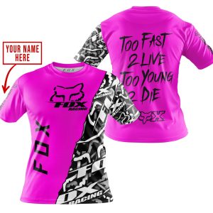 Custom name BraapGirls TOO FAST TO LIVE TOO YOUNG TO DIE – LIMITED EDITION – CUSTOM NAME – FOX RACING – PINK Brands for motocross girls and dirt bike riders ...