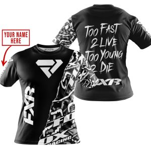 Custom name BraapGirls TOO FAST TO LIVE TOO YOUNG TO DIE – LIMITED EDITION – CUSTOM NAME – FXR – BLACK Brands for motocross girls and dirt bike riders - Bran...