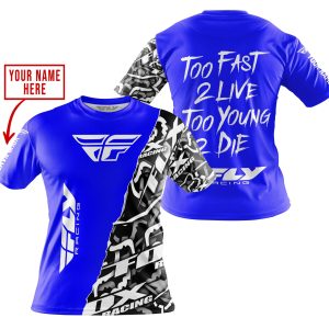 Custom name BraapGirls TOO FAST TO LIVE TOO YOUNG TO DIE – LIMITED EDITION – CUSTOM NAME – FLY RACING – BLUE Brands for motocross girls and dirt bike riders ...