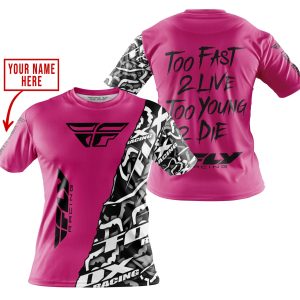 Custom name BraapGirls TOO FAST TO LIVE TOO YOUNG TO DIE – LIMITED EDITION – CUSTOM NAME – FLY RACING – PINK 1 Brands for motocross girls and dirt bike rider...