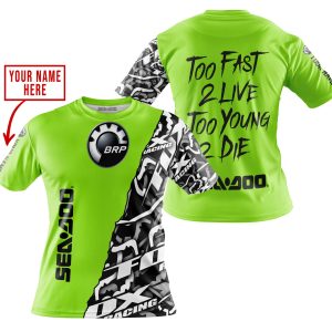Custom name BraapGirls TOO FAST TO LIVE TOO YOUNG TO DIE – LIMITED EDITION – CUSTOM NAME – SEA DOO – GREEN 1 Brands for motocross girls and dirt bike riders ...