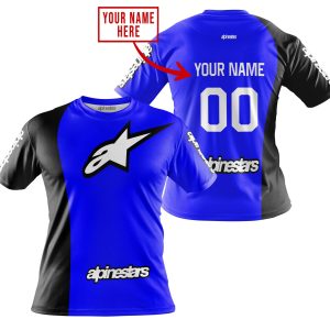 Custom name BraapGirls PREMIUM MX – CUSTOM NAME – ALPINESTARS – BLUE Alpinestars for motocross girls and dirt bike riders - Alpinestars view 3