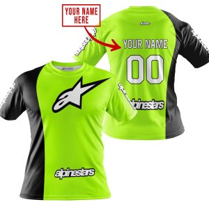 Custom name BraapGirls PREMIUM MX – CUSTOM NAME – ALPINESTARS – NEON Alpinestars for motocross girls and dirt bike riders - Alpinestars view 3