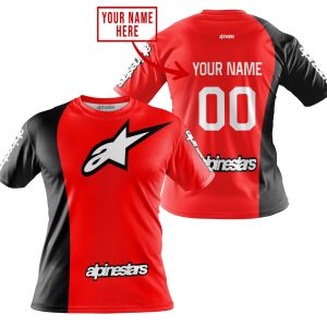 Custom name BraapGirls PREMIUM MX – CUSTOM NAME – ALPINESTARS – RED Alpinestars for motocross girls and dirt bike riders - Alpinestars view 3