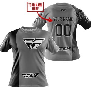 Custom name BraapGirls PREMIUM MX – CUSTOM NAME – FLY RACING – GREY Brands for motocross girls and dirt bike riders - Brands view 3