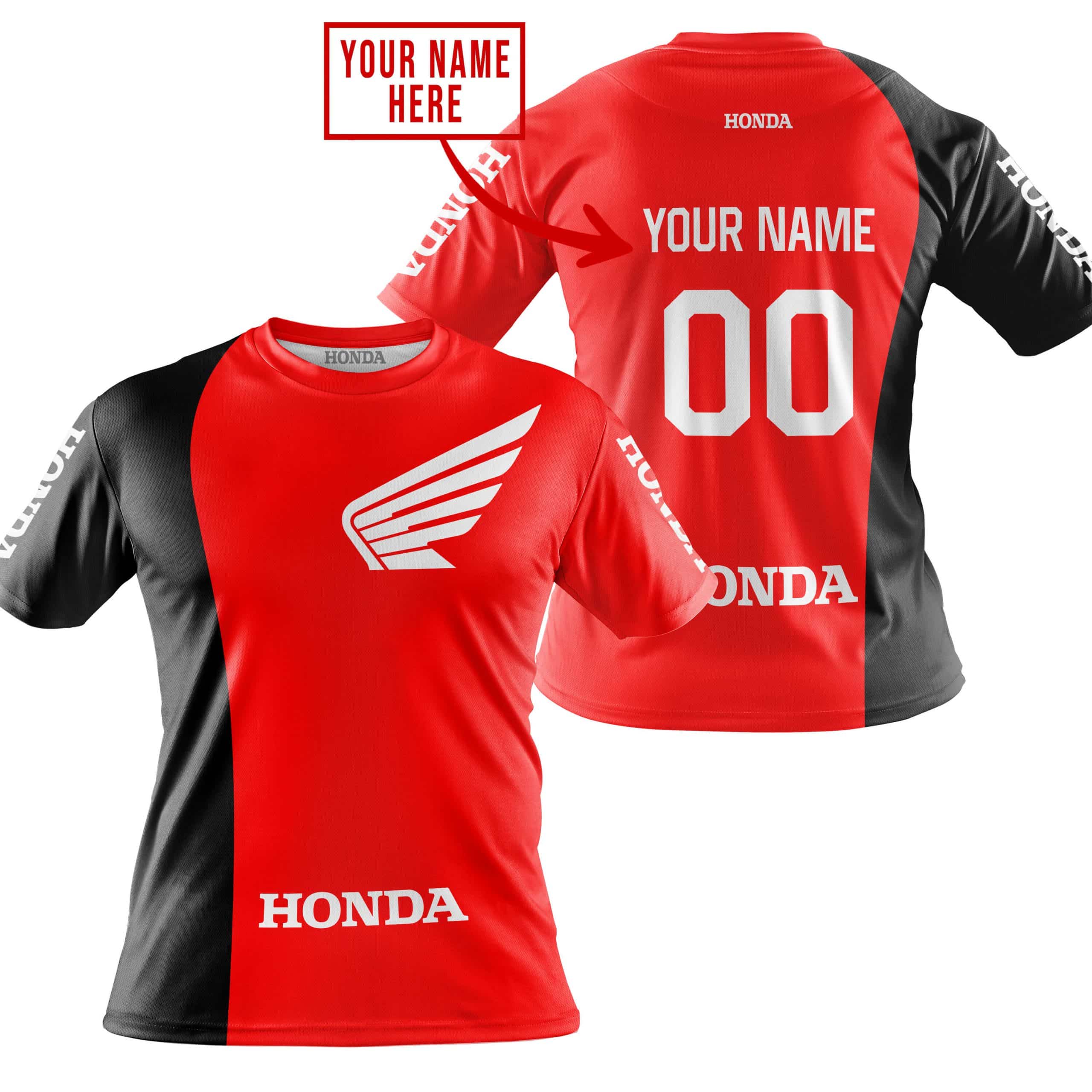 PREMIUM MX - CUSTOM NAME - HONDA - RED view 5
