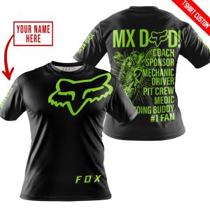 Custom name BraapGirls MX DAD – PERSONALISED GIFTS FOR CHILDREN & ADULTS – FOX RACING – GREEN 1 BLACK Brands for motocross girls and dirt bike riders - Brand...