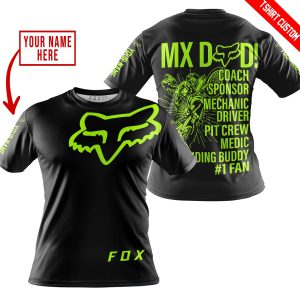 Custom name BraapGirls MX DAD – PERSONALISED GIFTS FOR CHILDREN & ADULTS – FOX RACING – NEON BLACK Brands for motocross girls and dirt bike riders - Brands v...