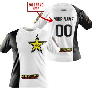 Custom name BraapGirls PREMIUM MX – CUSTOM NAME – ROCKSTAR – WHITE Brands for motocross girls and dirt bike riders - Brands view 1