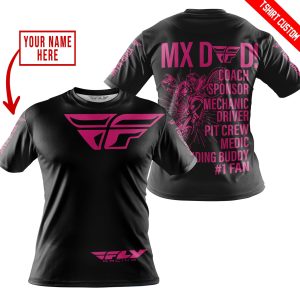 Custom name BraapGirls MX DAD – PERSONALISED GIFTS FOR CHILDREN & ADULTS – FLY RACING – PINK 1 Brands for motocross girls and dirt bike riders - Brands view 3