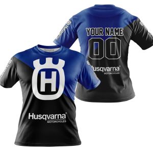 Custom name BraapGirls PREMIUM GIFT – CUSTOM NAME – HUSQVARNA – BLUE Brands for motocross girls and dirt bike riders - Brands view 3