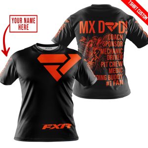 Custom name BraapGirls MX DAD – PERSONALISED GIFTS FOR CHILDREN & ADULTS – FXR – BLACK ORANGE Brands for motocross girls and dirt bike riders - Brands view 3