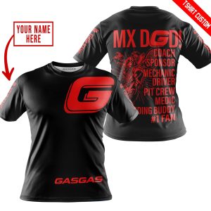 Custom name BraapGirls MX DAD – PERSONALISED GIFTS FOR CHILDREN & ADULTS – GAS GAS -BLACK RED Brands for motocross girls and dirt bike riders - Brands view 3