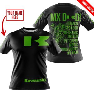 Custom name BraapGirls MX DAD – PERSONALISED GIFTS FOR CHILDREN & ADULTS – KAWASAKI – BLACK GREEN Brands for motocross girls and dirt bike riders - Brands vi...