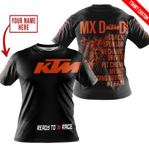 Custom name BraapGirls MX DAD – PERSONALISED GIFTS FOR CHILDREN & ADULTS – KTM – BLACK ORANGE Brands for motocross girls and dirt bike riders - Brands view 2