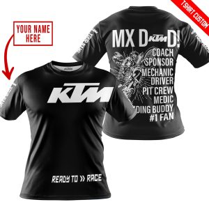 Custom name BraapGirls MX DAD – PERSONALISED GIFTS FOR CHILDREN & ADULTS – KTM – BLACK WHITE Brands for motocross girls and dirt bike riders - Brands view 3