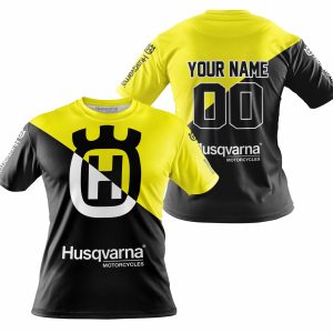 Custom name BraapGirls PREMIUM GIFT – CUSTOM NAME – HUSQVARNA – YELLOW Brands for motocross girls and dirt bike riders - Brands view 3