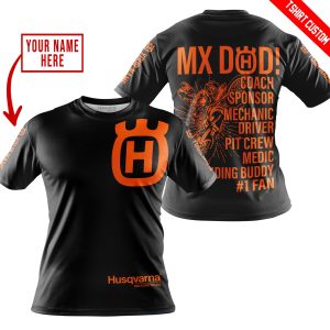 Custom name BraapGirls MX DAD – PERSONALISED GIFTS FOR CHILDREN & ADULTS – HUSQVARNA – BLACK ORANGE Brands for motocross girls and dirt bike riders - Brands ...