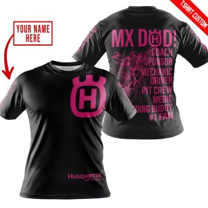 Custom name BraapGirls MX DAD – PERSONALISED GIFTS FOR CHILDREN & ADULTS – HUSQVARNA – BLACK PINK 1 Brands for motocross girls and dirt bike riders - Brands ...