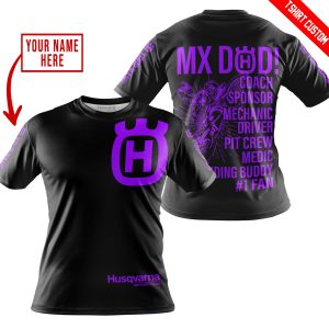 Custom name BraapGirls MX DAD – PERSONALISED GIFTS FOR CHILDREN & ADULTS – HUSQVARNA – BLACK PURPLE Brands for motocross girls and dirt bike riders - Brands ...