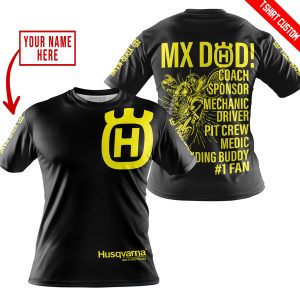 Custom name BraapGirls MX DAD – PERSONALISED GIFTS FOR CHILDREN & ADULTS – HUSQVARNA – BLACK YELLOW Brands for motocross girls and dirt bike riders - Brands ...