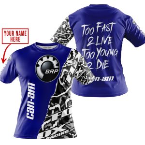 Custom name BraapGirls TOO FAST TO LIVE TOO YOUNG TO DIE – LIMITED EDITION – CUSTOM NAME – CAN AM – NAVY Brands for motocross girls and dirt bike riders - Br...