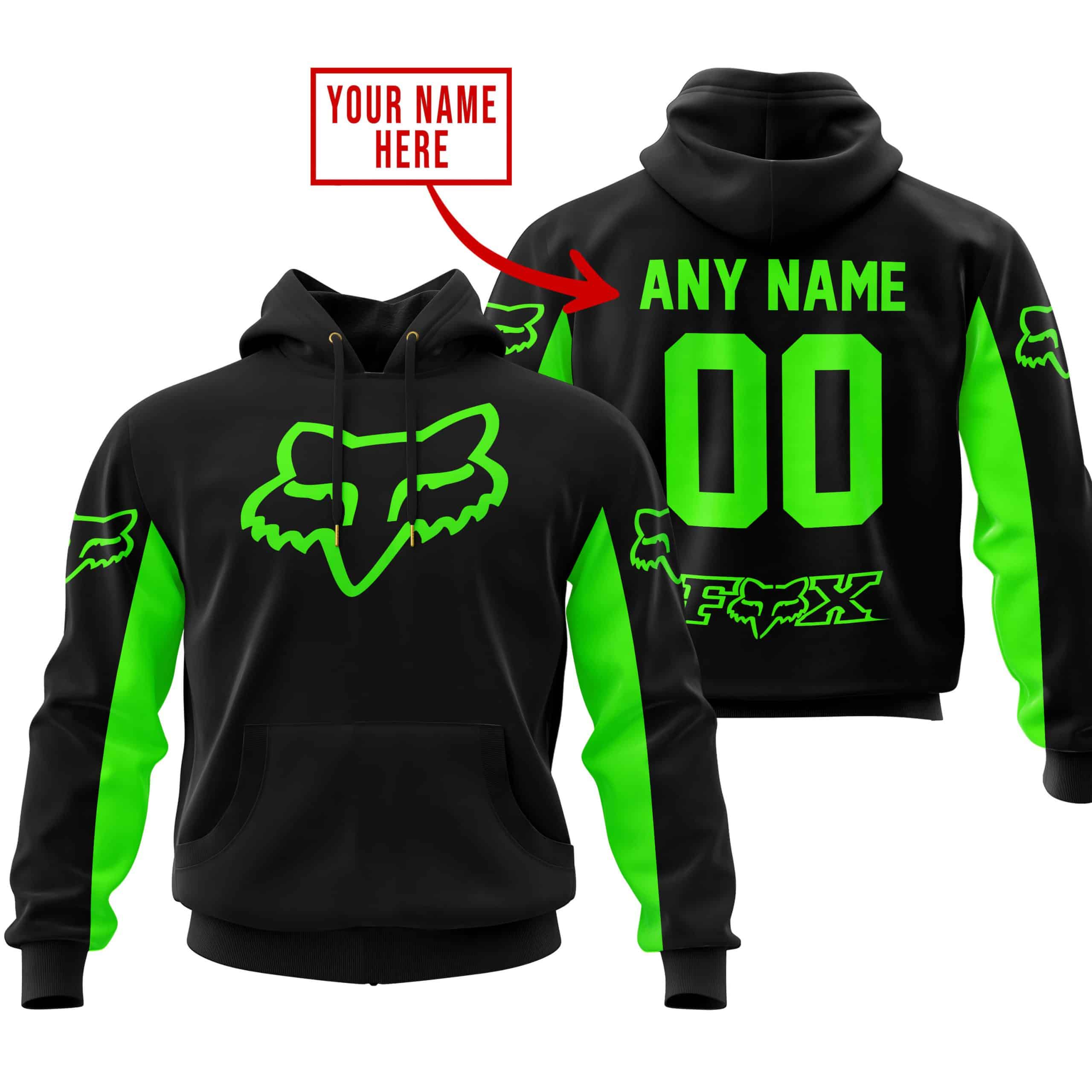 CUSTOM NAME RACING - LIMITED EDITION - FOX RACING - GREEN