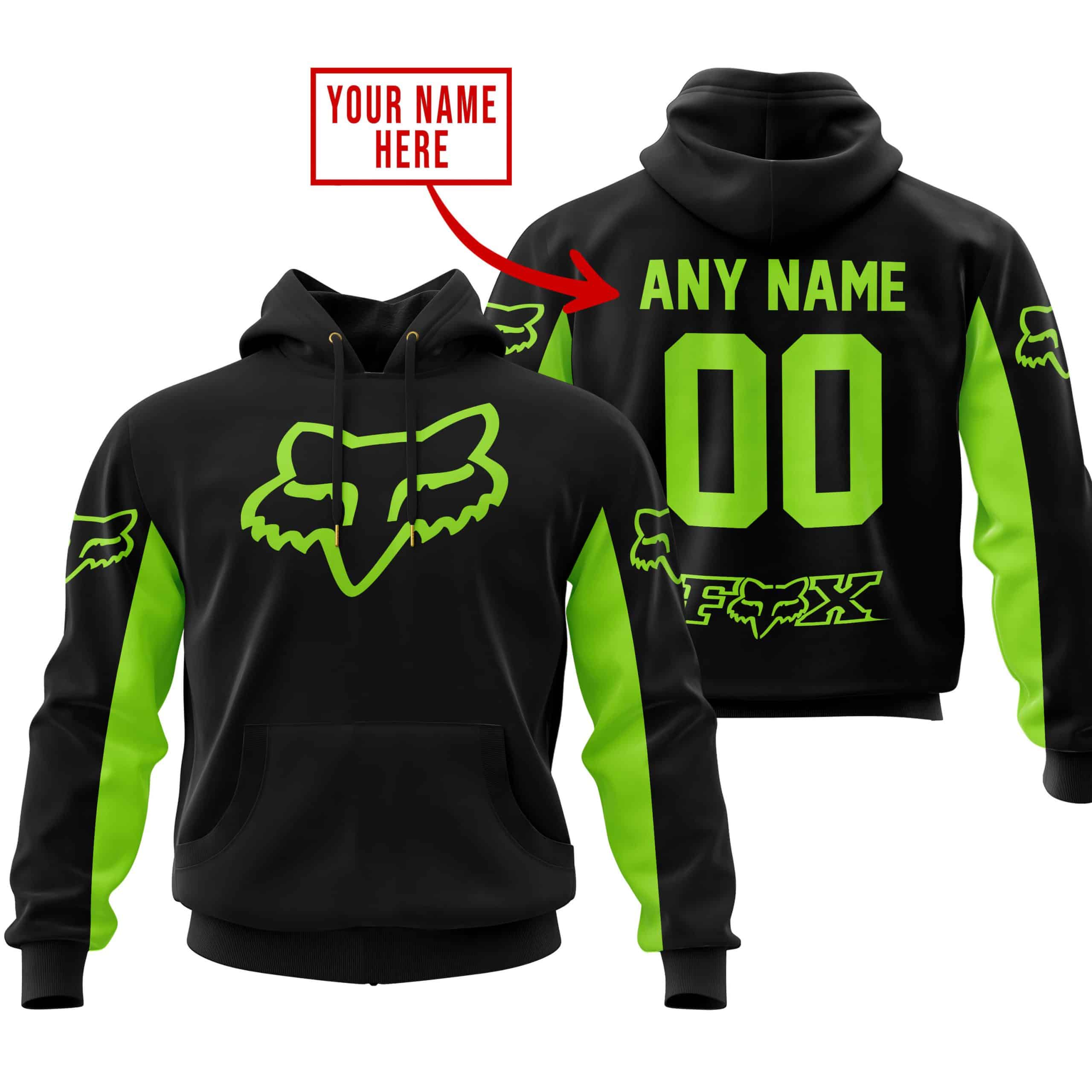 CUSTOM NAME RACING - LIMITED EDITION - FOX RACING - GREEN 1