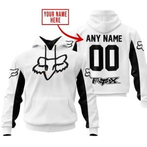CUSTOM NAME RACING – LIMITED EDITION – FOX RACING V2 – WHITE