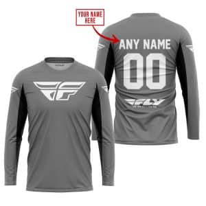 Custom name BraapGirls CUSTOM NAME RACING – LIMITED EDITION – FLY RACING- GREY V2 Brands for motocross girls and dirt bike riders - Brands view 1