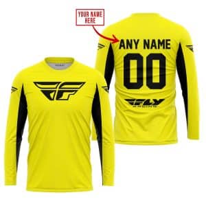 Custom name BraapGirls CUSTOM NAME RACING – LIMITED EDITION – FLY RACING- YELLOW V2 Brands for motocross girls and dirt bike riders - Brands view 1