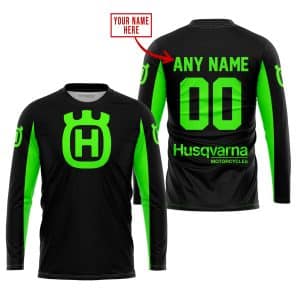 Custom name BraapGirls CUSTOM NAME RACING – LIMITED EDITION – HUSQVARNA – GREEN Brands for motocross girls and dirt bike riders - Brands view 1
