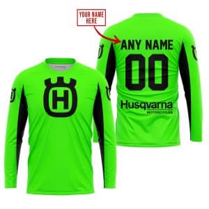 Custom name BraapGirls CUSTOM NAME RACING – LIMITED EDITION – HUSQVARNA – GREEN V2 Brands for motocross girls and dirt bike riders - Brands view 1