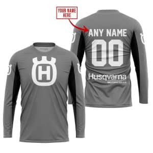 Custom name BraapGirls CUSTOM NAME RACING – LIMITED EDITION – HUSQVARNA – GREY V2 Brands for motocross girls and dirt bike riders - Brands view 1
