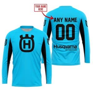Custom name BraapGirls CUSTOM NAME RACING – LIMITED EDITION – HUSQVARNA – SKY BLUE V2 Brands for motocross girls and dirt bike riders - Brands view 1