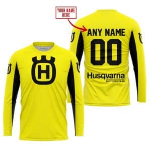 Custom name BraapGirls CUSTOM NAME RACING – LIMITED EDITION – HUSQVARNA – YELLOW V2 Brands for motocross girls and dirt bike riders - Brands view 1