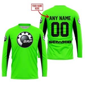 Custom name BraapGirls CUSTOM NAME RACING – LIMITED EDITION – SEA DOO – GREEN V2 Brands for motocross girls and dirt bike riders - Brands view 1