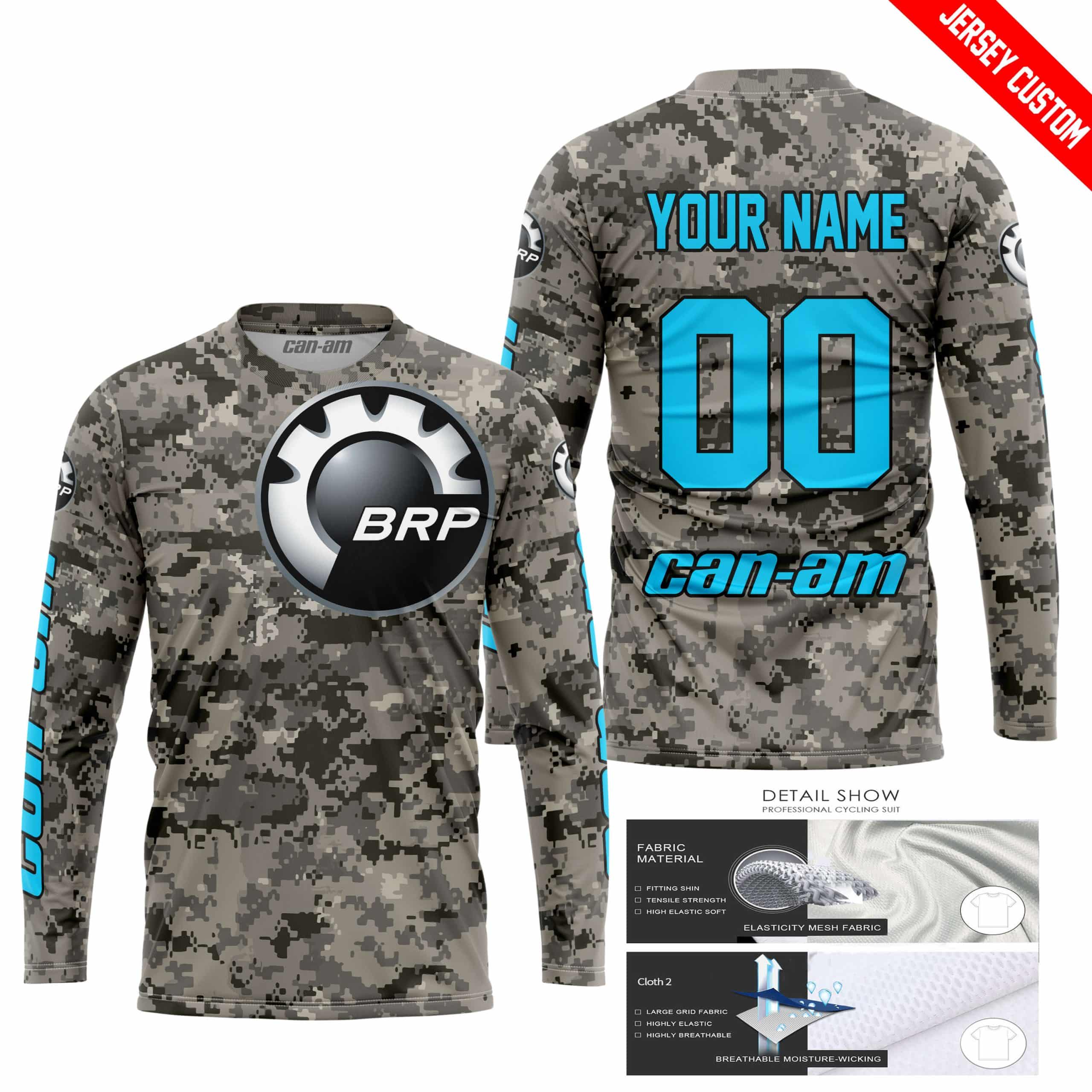 LIMITED EDITION PRODUCTS - US ARMY - CAN AM RACING - CUSTOM NAME - SKY BLUE view 3