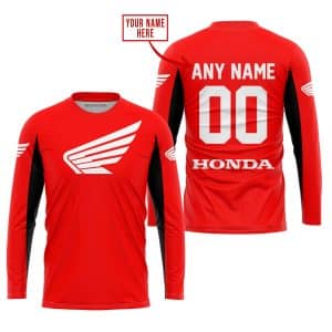 Custom name BraapGirls CUSTOM NAME RACING – LIMITED EDITION – HONDA – RED V2 Brands for motocross girls and dirt bike riders - Brands view 1