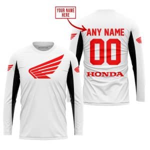 Custom name BraapGirls CUSTOM NAME RACING – LIMITED EDITION – HONDA – WHITE V2 Brands for motocross girls and dirt bike riders - Brands view 1