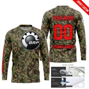 Custom name BraapGirls LIMITED EDITION PRODUCTS – US ARMY V3 – CAN AM RACING – CUSTOM NAME – RED Brands for motocross girls and dirt bike riders - Brands view 1