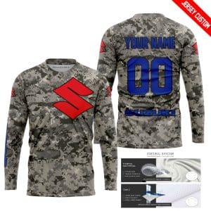 Custom name BraapGirls LIMITED EDITION PRODUCTS – US ARMY – SUZUKI RACING V1 – CUSTOM NAME Brands for motocross girls and dirt bike riders - Brands view 1