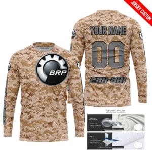 Custom name BraapGirls LIMITED EDITION PRODUCTS – US MARINE – CAN AM RACING – CUSTOM NAME – GREY Brands for motocross girls and dirt bike riders - Brands view 1